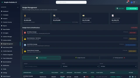 Budget Management Dashboard